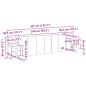 Preview: Kopfteil mit Schrank 3 Stk. Altholz Holzwerkstoff