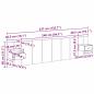 Preview: Kopfteil mit Schrank 3 Stk. Altholz Holzwerkstoff
