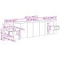 Preview: Kopfteil mit Schrank 3 Stk. Artisan-Eiche Holzwerkstoff