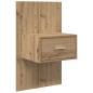 Preview: Kopfteil mit Schrank 3 Stk. Artisan-Eiche Holzwerkstoff