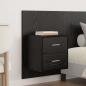 Preview: Kopfteil mit Schrank 3 Stk. Schwarz Eichen-Optik Holzwerkstoff