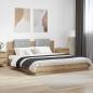 Preview: ARDEBO.de - Bettgestell mit Kopfteil Artisan-Eiche 180 x 200 cm