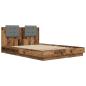 Preview: Bettgestell mit Kopfteil Altholz 140 x 200 cm Holzwerkstoff