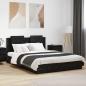 Preview: ARDEBO.de - Bettgestell mit Kopfteil Schwarz Eichen-Optik 140 x 200 cm