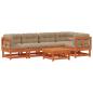 Preview: Garten-Lounge-Set 6 stk. Wachsbraun Massives Kiefernholz