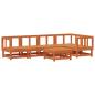 Preview: Garten-Lounge-Set 6 stk. Wachsbraun Massives Kiefernholz