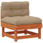 Preview: Garten-Lounge-Set 6 stk. Wachsbraun Massives Kiefernholz