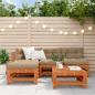 Preview: ARDEBO.de - Garten-Lounge-Set 5 stk. Wachsbraun Massives Kiefernholz