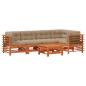 Preview: Garten-Lounge-Set 6 stk. Wachsbraun Massives Kiefernholz