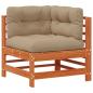Preview: Garten-Lounge-Set 6 stk. Wachsbraun Massives Kiefernholz