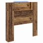 Preview: Stauraum Kopfteil mit LED Altholz Holzwerkstoff