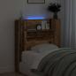 Preview: Stauraum Kopfteil mit LED Altholz Holzwerkstoff