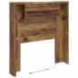 Preview: Stauraum Kopfteil mit LED Altholz Holzwerkstoff