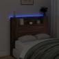 Preview: Stauraum Kopfteil mit LED Brauneiche Holzwerkstoff