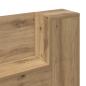 Preview: Stauraum Kopfteil mit LED Artisan-Eiche Holzwerkstoff