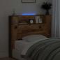 Preview: Stauraum Kopfteil mit LED Altholz Holzwerkstoff