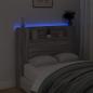 Preview: Stauraum Kopfteil mit LED Sonoma-Grau Holzwerkstoff