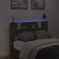 Preview: Stauraum Kopfteil mit LED Brauneiche Holzwerkstoff