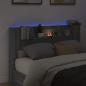 Preview: Stauraum Kopfteil mit LED Sonoma-Grau Holzwerkstoff