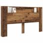 Preview: Stauraum Kopfteil mit LED Altholz Holzwerkstoff