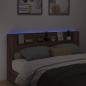 Preview: Stauraum Kopfteil mit LED Brauneiche Holzwerkstoff