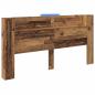 Preview: Stauraum Kopfteil mit LED Altholz Holzwerkstoff