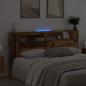 Preview: Stauraum Kopfteil mit LED Altholz Holzwerkstoff