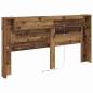 Preview: Stauraum Kopfteil mit LED Altholz Holzwerkstoff