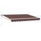 Preview: Ausziehbare Markise Braun 3,5 x 2 m Polyester und Metall