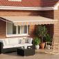 Preview: ARDEBO.de - Manuelle Gelenkarmmarkise mit LEDs 3,5 x 2,5 m