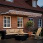 Preview: Manuelle Gelenkarmmarkise mit LEDs 3,5 x 2,5 m