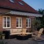 Preview: Manuelle Gelenkarmmarkise mit LEDs Anthrazit und Weiß 3 x 2,5 m