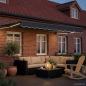 Preview: Manuelle Gelenkarmmarkise mit LEDs Anthrazit 3,5 x 2,5 m