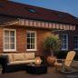 Preview: Manuelle Gelenkarmmarkise mit LEDs Mehrfarbig 3,5 x 2,5 m