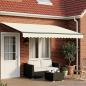 Preview: ARDEBO.de - Manuelle Gelenkarmmarkise mit LEDs 4,5 × 3 m