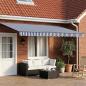 Preview: ARDEBO.de - Manuelle Gelenkarmmarkise mit LEDs 5 x 3 m