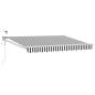 Preview: Elektrische ausziehbare Markise Anthrazit und Weiß 3,5 x 2,5 m