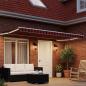Preview: Elektrische ausziehbare Markise Orange und Braun 5 x 3 m