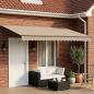 Preview: ARDEBO.de - Elektrische ausziehbare Markise Beige und Anthrazit 4 x 3 m
