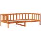Preview: Tagesbett Set Wachsbraun 90 x 200 cm Massives Kiefernholz