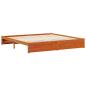 Preview: Bettrahmen mit Regal Wachsbraun 200 x 200 cm Massivholz Kiefer