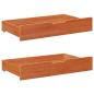 Preview: Tagesbett mit Schubladen 3 stk. Wachsbraun Massivholz Kiefer