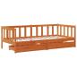 Preview: Tagesbett mit Schubladen 3 stk. Wachsbraun Massivholz Kiefer