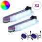 Preview: LED Streifen 2 Stk. Schwarz und Mehrfarbig
