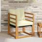 Preview: ARDEBO.de - Outdoor-Sofa Massivholz Akazie Natur und Creme