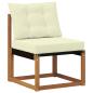 Preview: Outdoor-Sofa Massivholz Akazie Natur und Creme