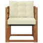 Preview: Outdoor-Sofa Massivholz Akazie Natur und Creme