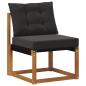 Preview: Outdoor-Sofa Massives Akazienholz und Textilene Natur