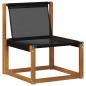 Preview: Outdoor-Sofa Massives Akazienholz und Textilene Natur