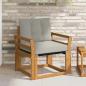 Preview: ARDEBO.de - Outdoor-Sofa Massivholz Akazie Natürlich und Hellgrau